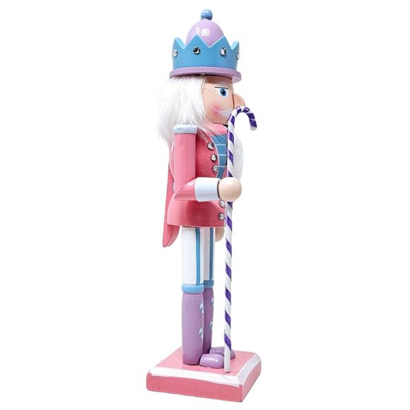 Pastel Candy Soldier 10.25" Wood Nutcracker - Christmas Gift - Picture 4 of 4